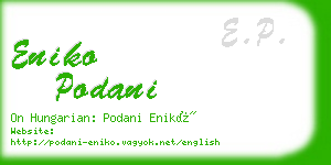 eniko podani business card